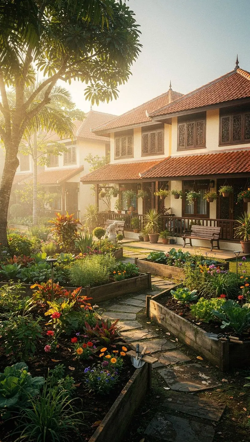 An outdoor scene showcasing seniors taking a leisurely stroll along a scenic park pathway.