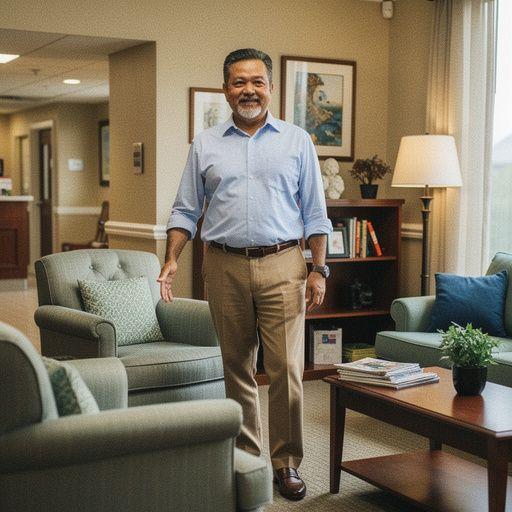 A group of seniors enjoying a community gardening activity in a sunny outdoor space.
