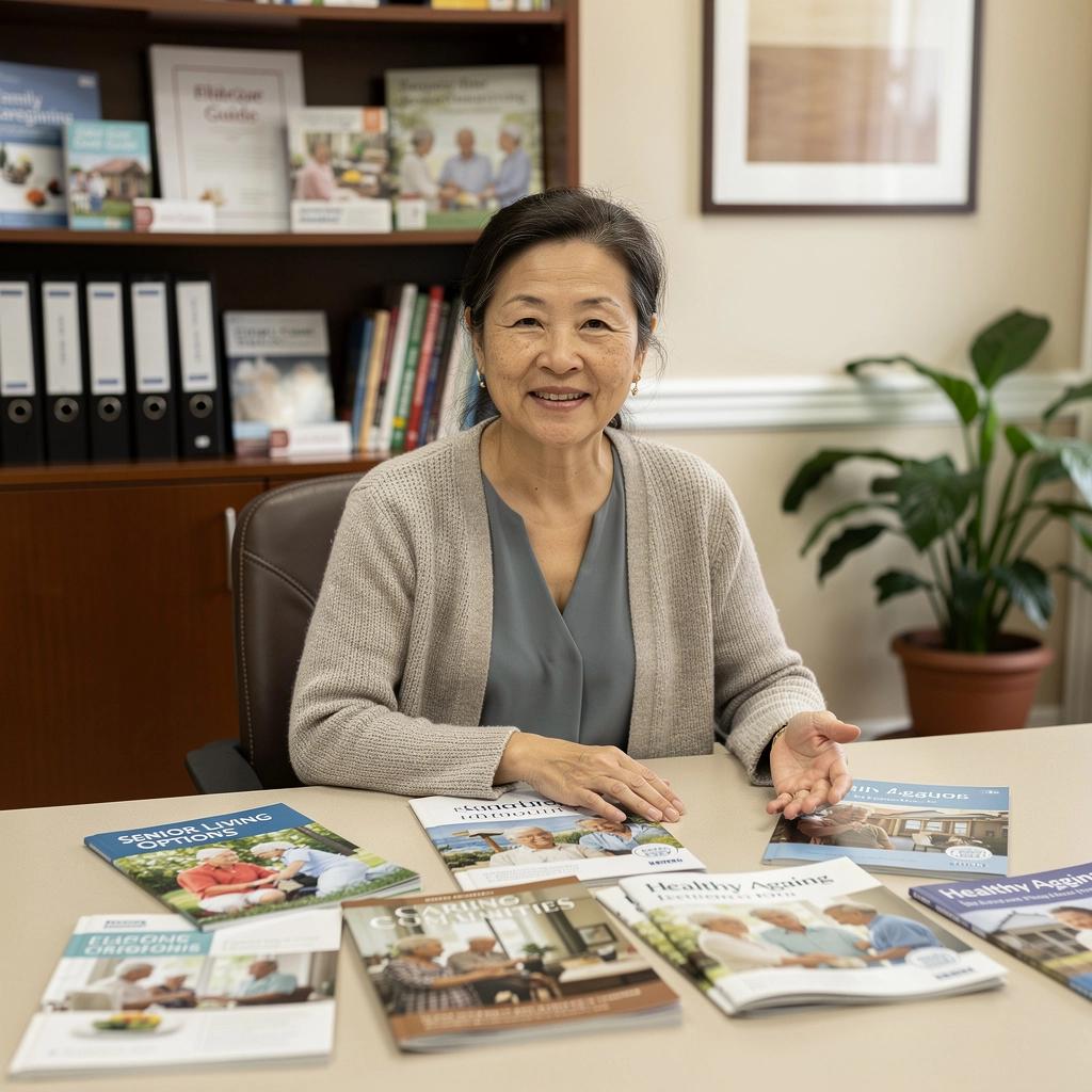 An elderly couple sharing a laugh while playing chess in a cozy living room setting.